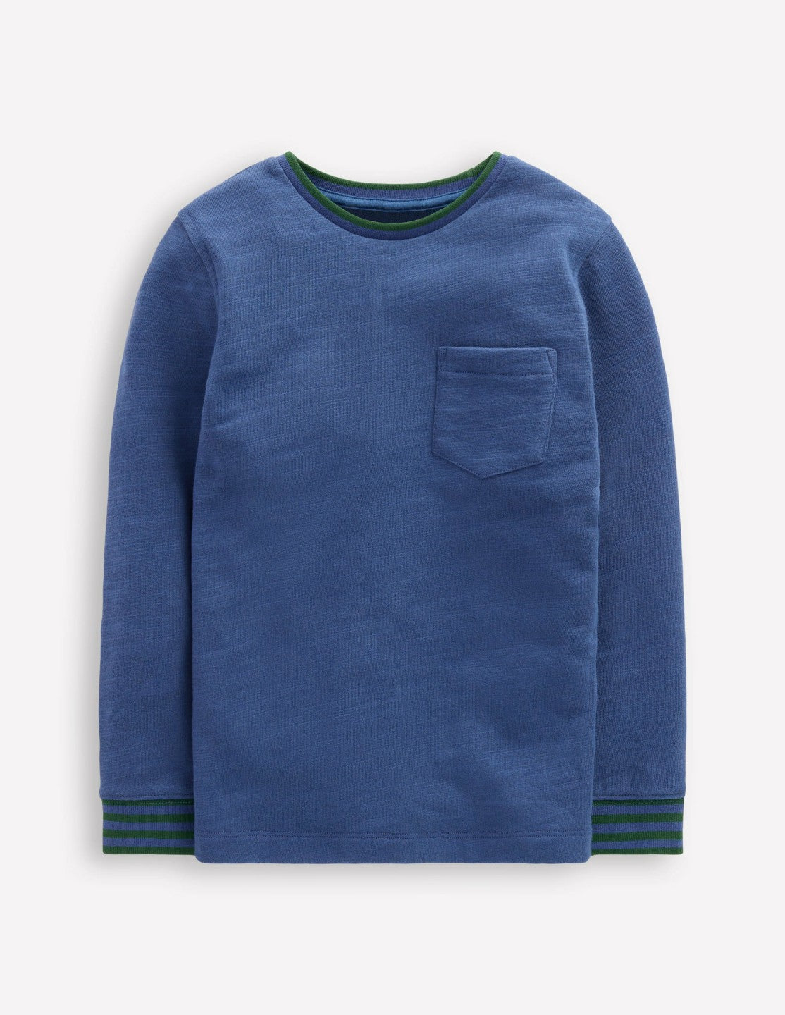 Boden Baby|Sale|Boys Cosy Mid-weight T-shirt-Denim Blue/ Emerald Night