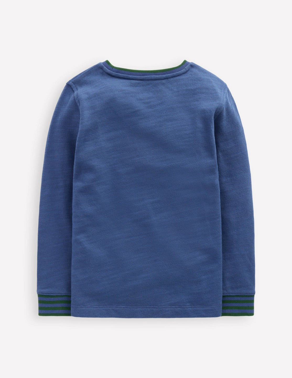Boden Baby|Sale|Boys Cosy Mid-weight T-shirt-Denim Blue/ Emerald Night