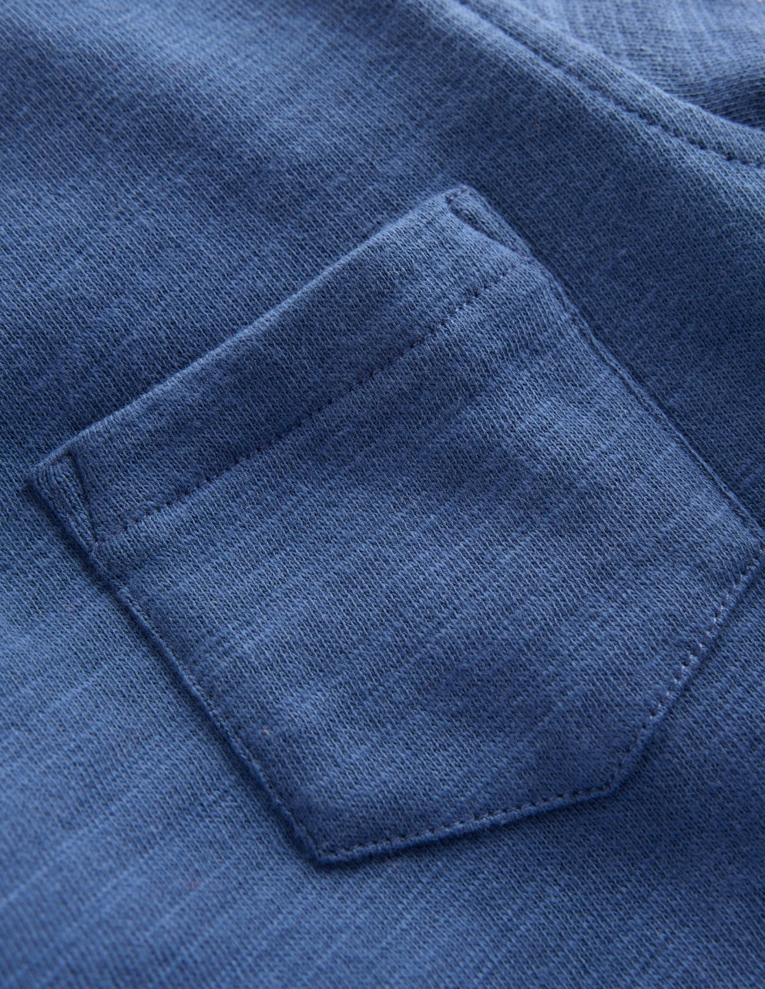 Boden Baby|Sale|Boys Cosy Mid-weight T-shirt-Denim Blue/ Emerald Night