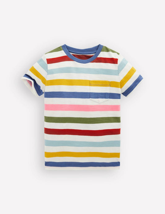 Boden Baby|Boys Everyday Short Sleeve T-Shirt-Multi Stripe