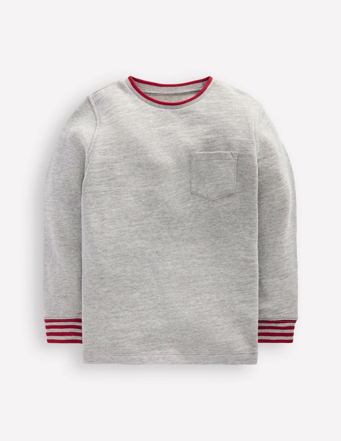 Boden Baby|Sale|Boys Cosy Mid-weight T-shirt-Grey Marl