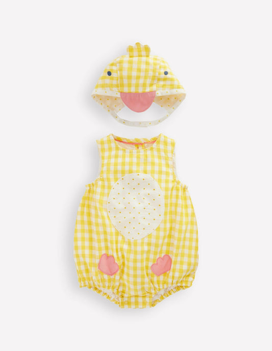 Boden Baby|Sale Novelty Easter Set-Pineapple Yellow Gingham Chick