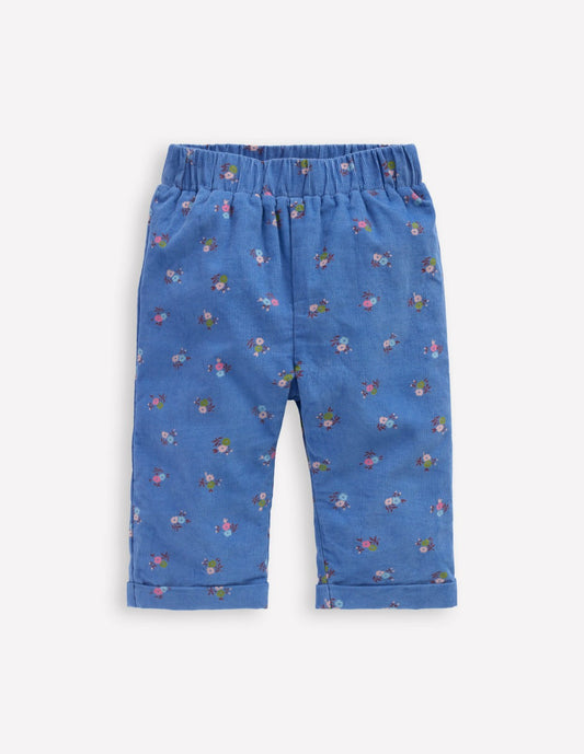 Boden Baby Cosy Lined Pants-Bluejay Blue Spaced Ditsy