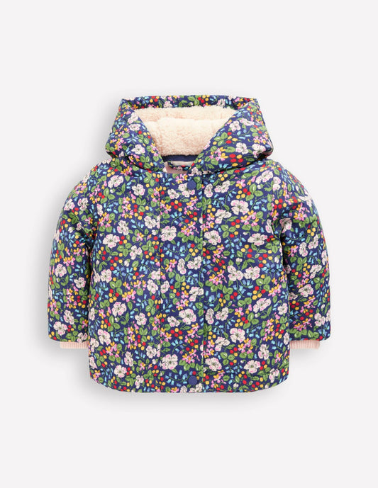 Boden Baby 3-in-1 Showerproof Coat-Twilight Berry Floral