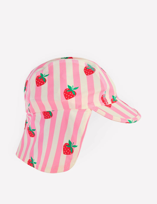 Boden Baby Fun Sun Safe Girls Hat-Pink Strawberry Stripe