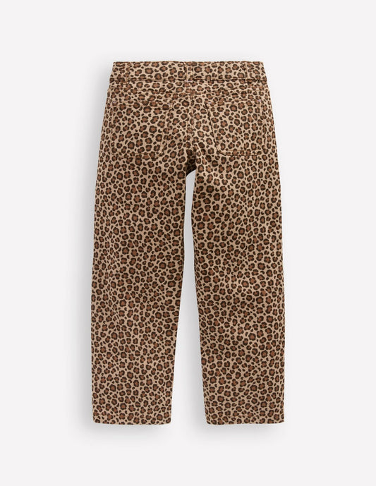 Boden Sale|Girls Patch Pocket Pants-Leopard Print