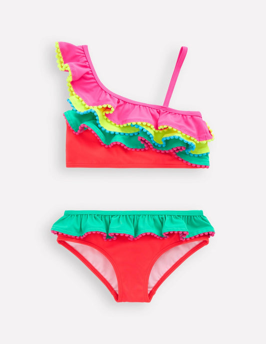 Boden Sale|Girls Multi Frill Bikini-Colourblock
