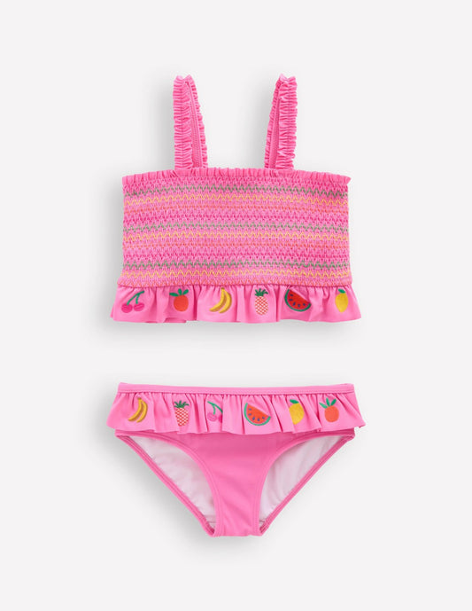 Boden Sale|Girls Pretty Peplum Bikini-Pink Fruit