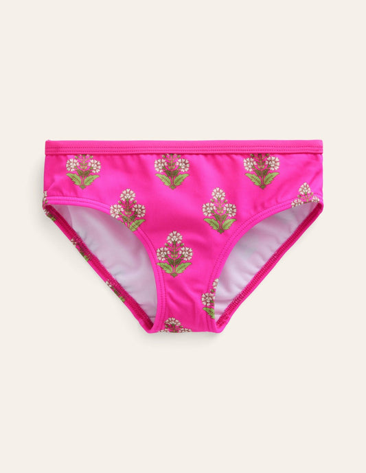 Boden Sale|Girls Patterned Bikini Bottoms-Pink Small Woodblock