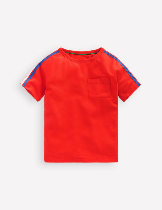 Boden Sale|Boys Rainbow Raglan T-shirt-VERMILLION ORANGE