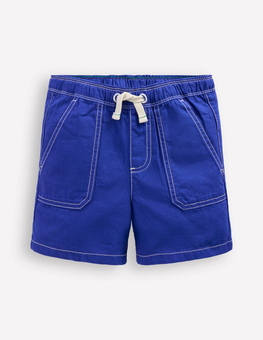 Boden Sale|Boys Pull-On Cotton Shorts-Bright Blue