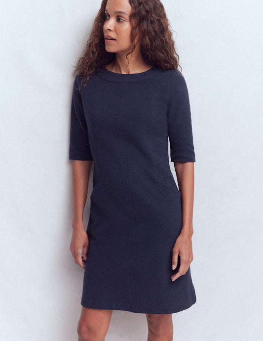 Boden Dresses Nessa Ottoman Shift Dress-Navy