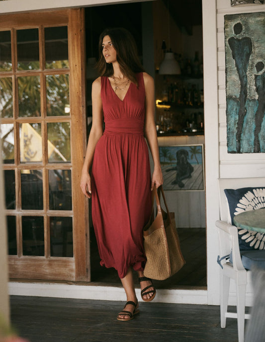 Boden Dresses Elodie Jersey Maxi Dress-Rich Chestnut
