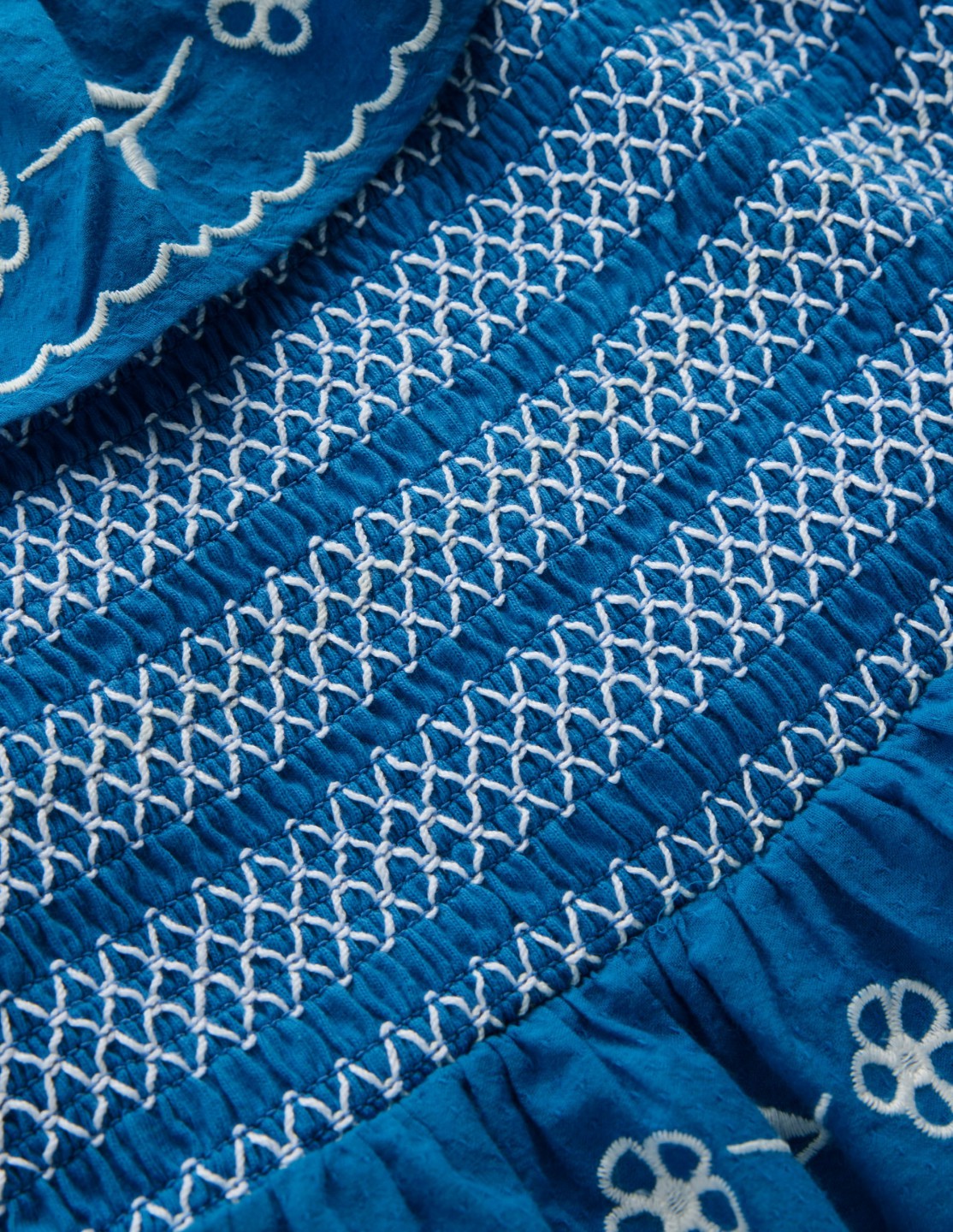 Boden Baby|Girls Jersey Embroidered Midi Dress-Kingfisher Blue