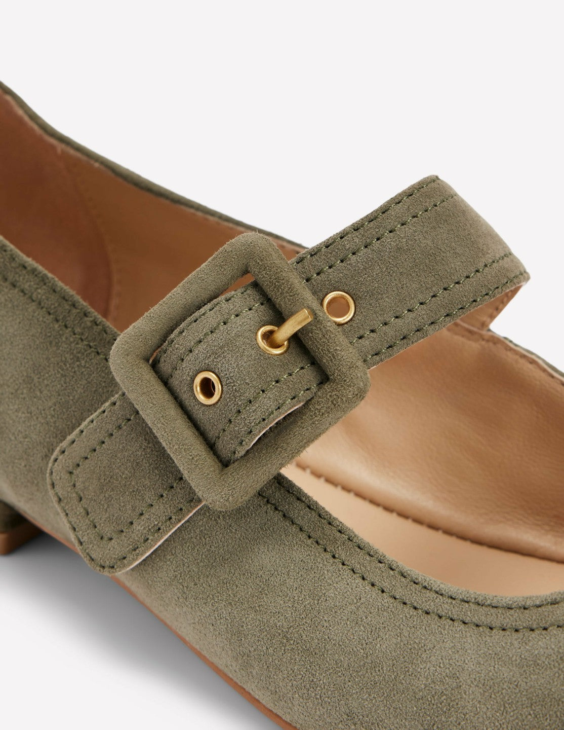 Boden Women Vic Chisel Toe Mary Janes-Deep Olive