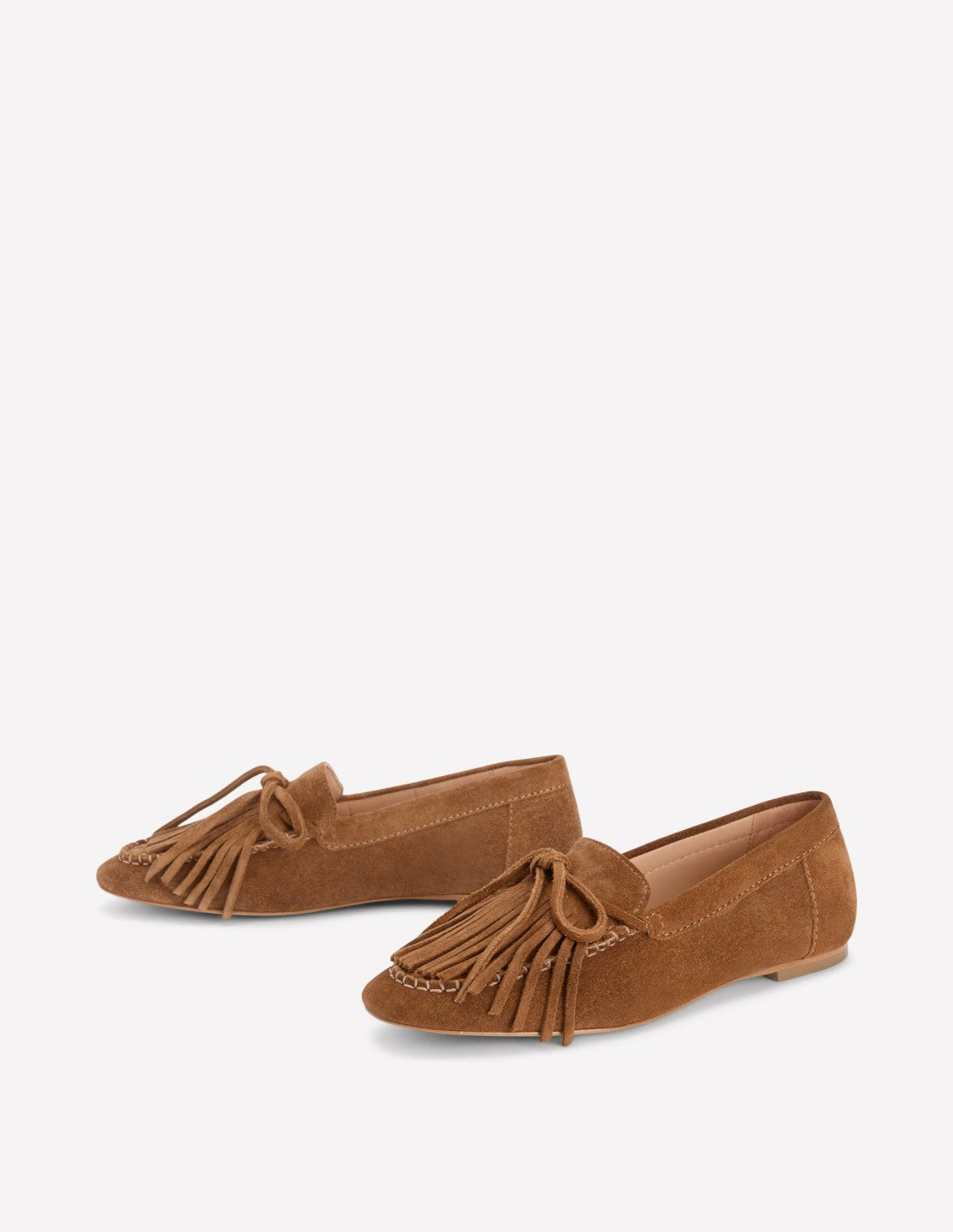 Boden Women Soft Tassel Deck Shoes-Tan