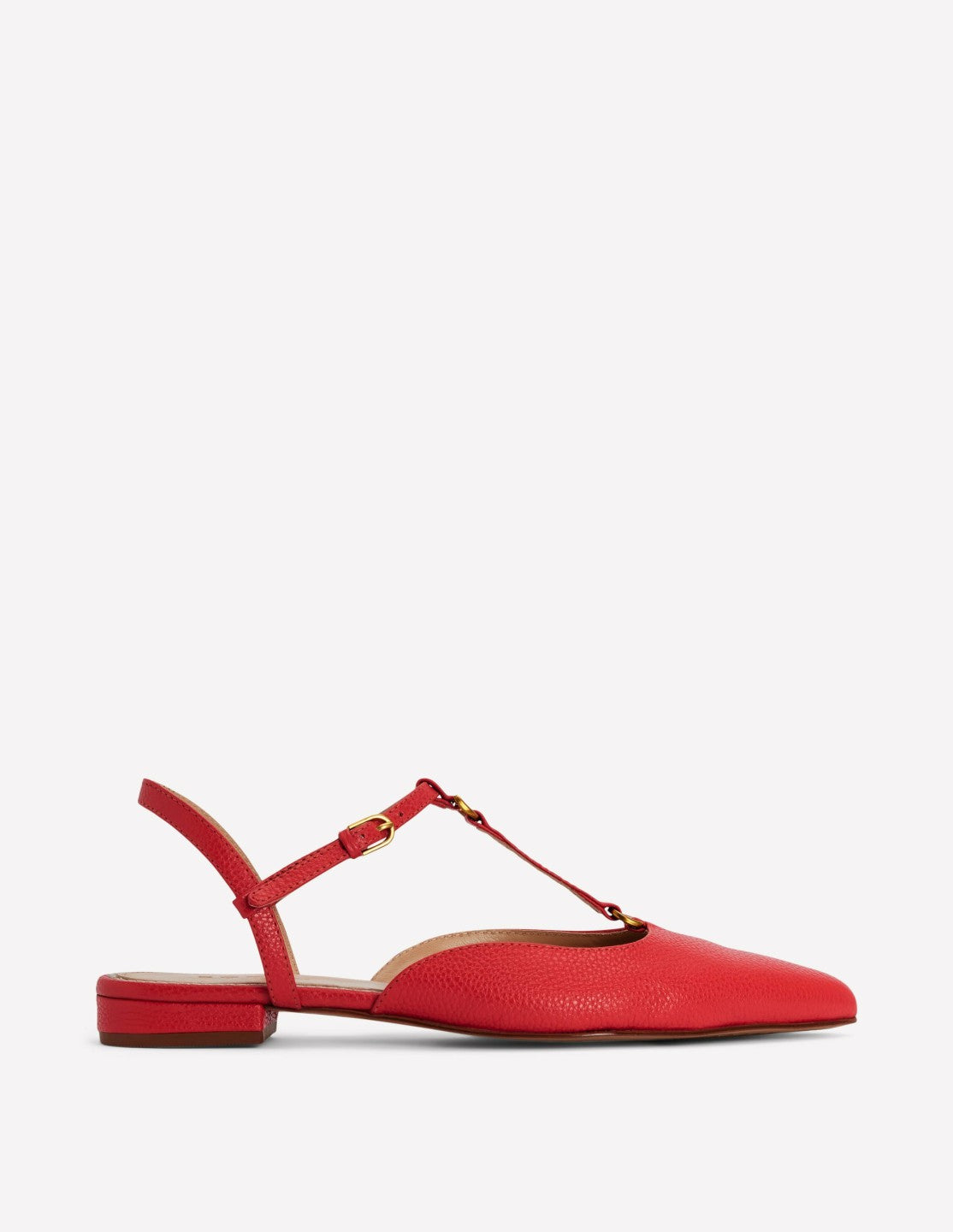 Boden Women T-Bar Point Flats-Post Box Red