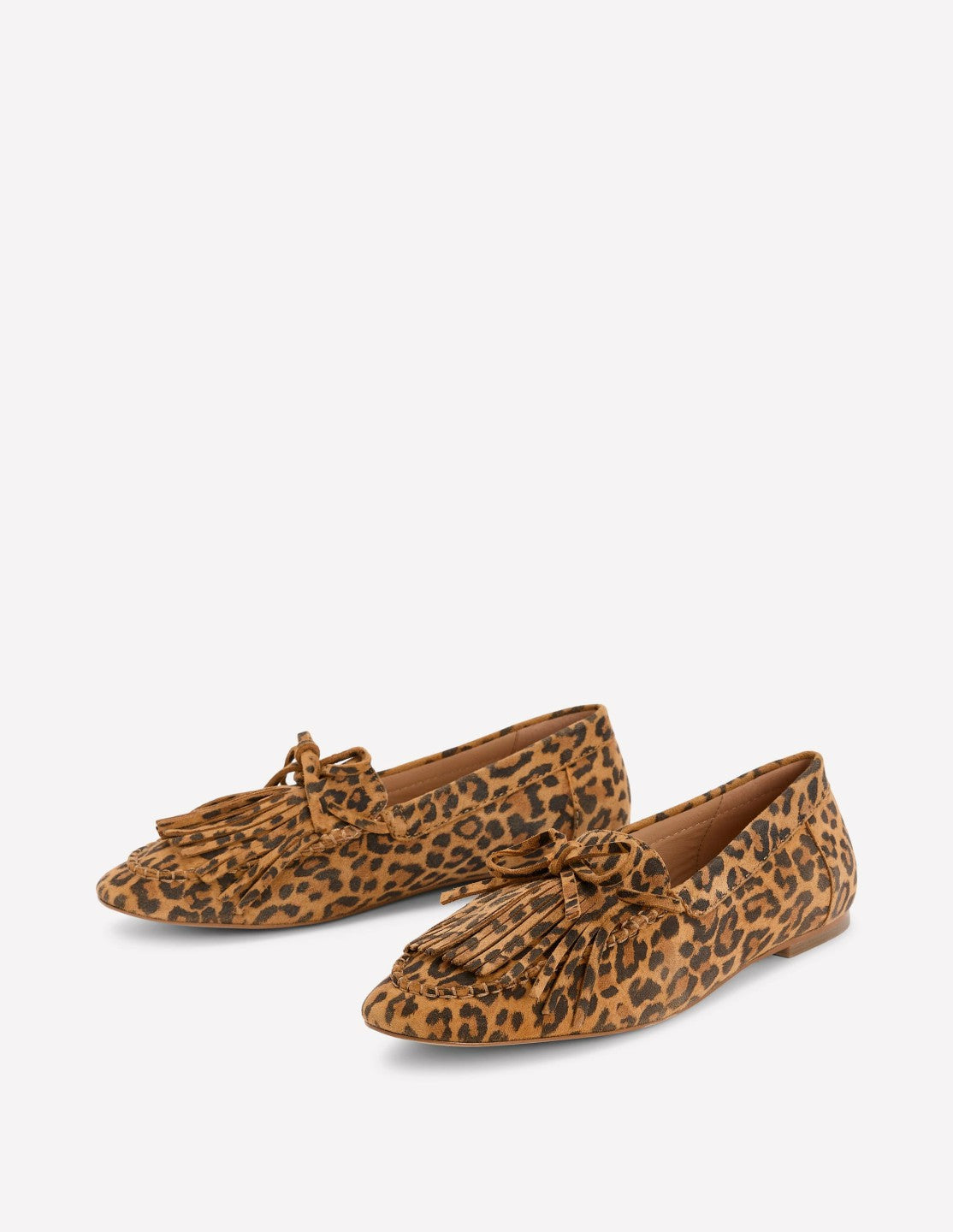Boden Women Soft Tassel Deck Shoes-Leopard