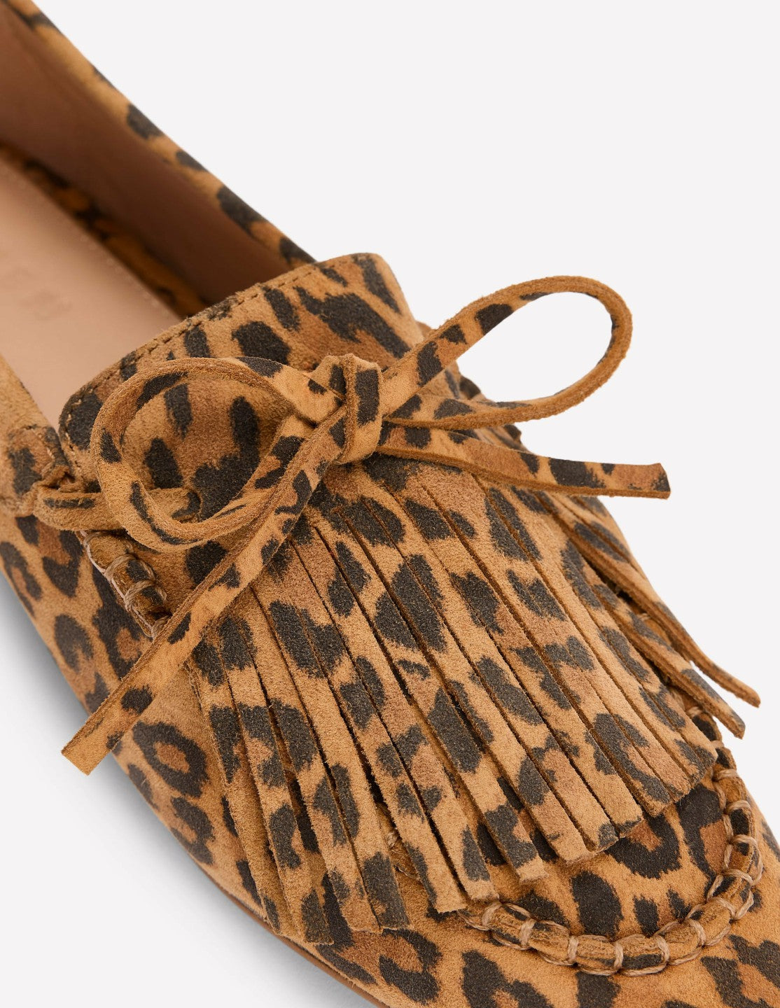 Boden Women Soft Tassel Deck Shoes-Leopard