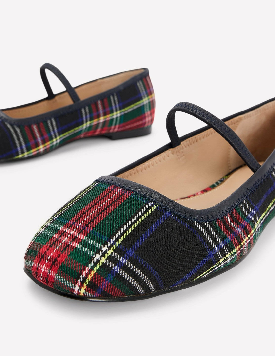 Boden Women Thea Mary Jane Ballet Flats-Check