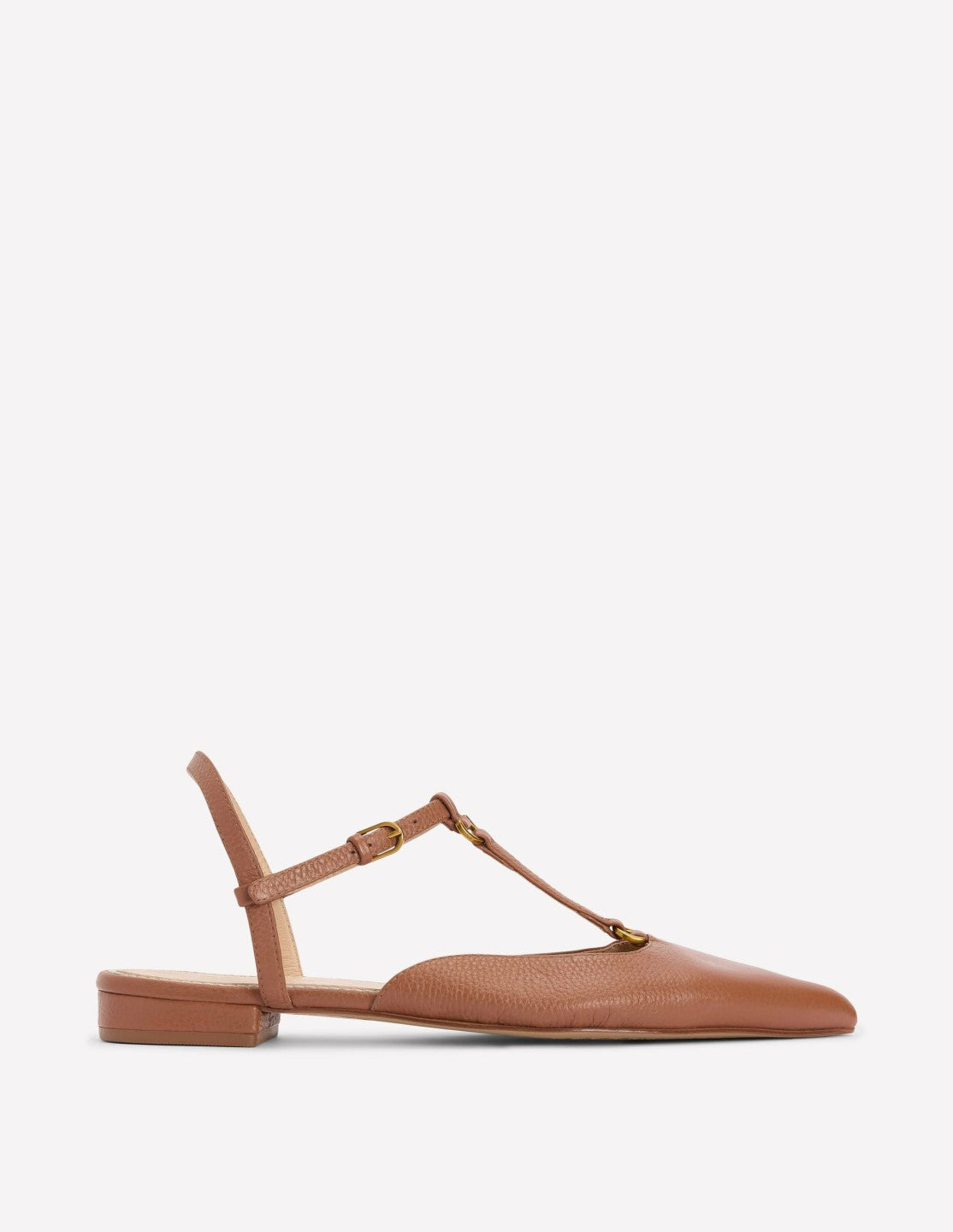 Boden Women T-Bar Point Flats-Tan