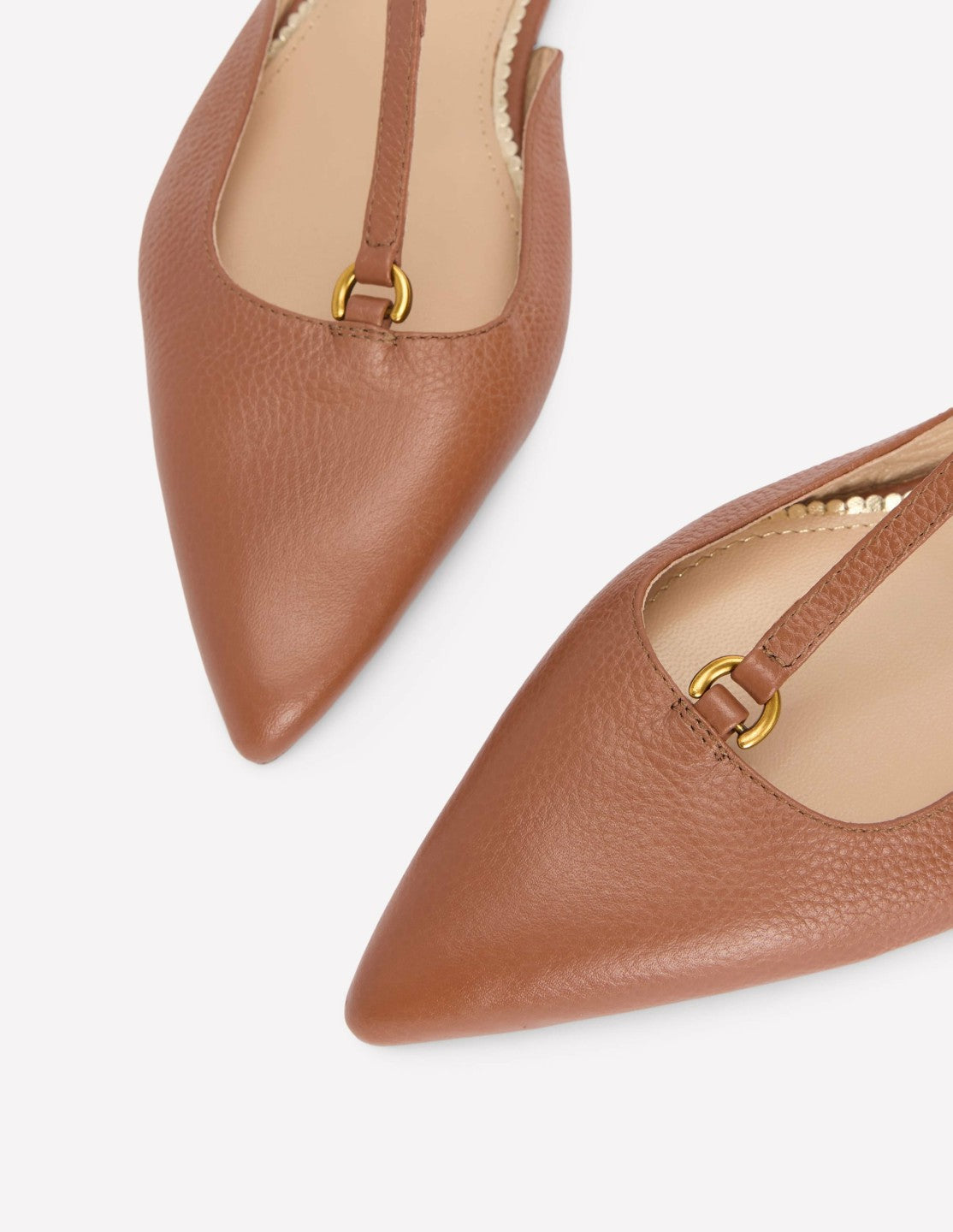 Boden Women T-Bar Point Flats-Tan