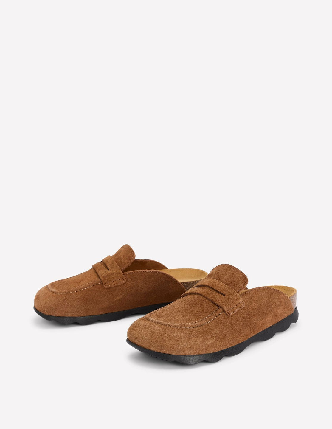 Boden Women Suede Mule Clog-Raw Umber