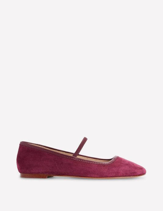 Boden Women Thea Mary Jane Ballet Flats-Oxblood