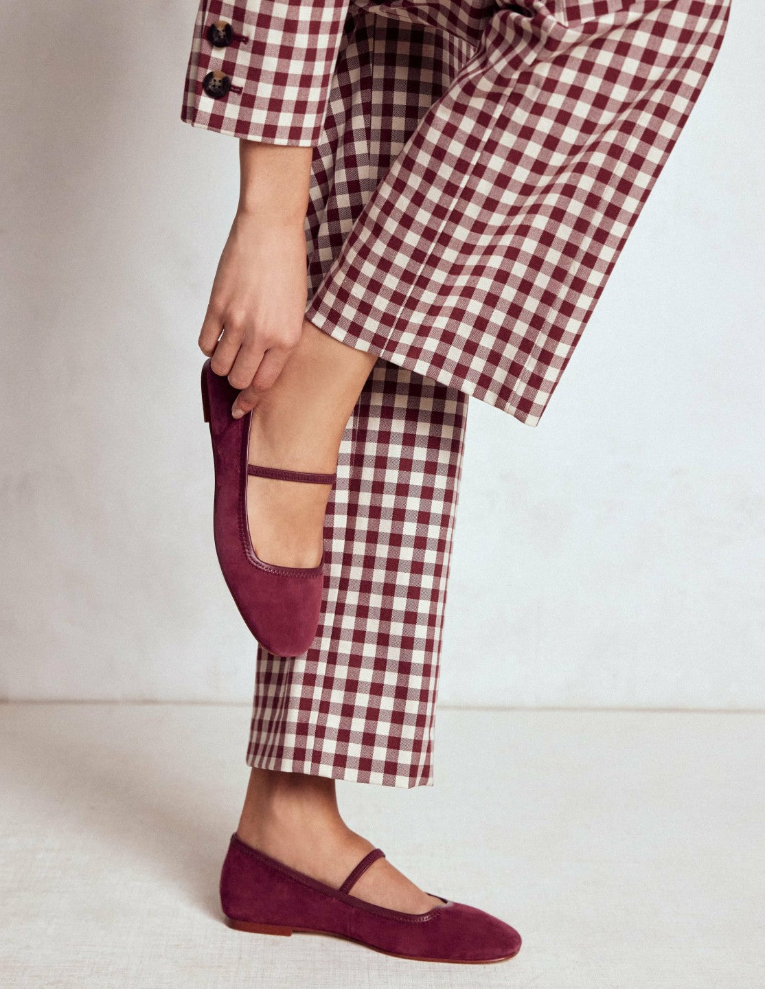Boden Women Thea Mary Jane Ballet Flats-Oxblood