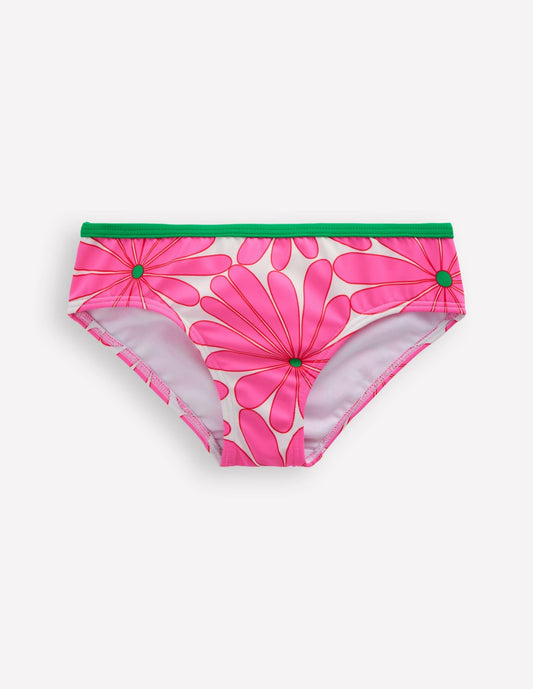 Boden Girls Patterned Bikini Bottoms-Festival Pink Daisy