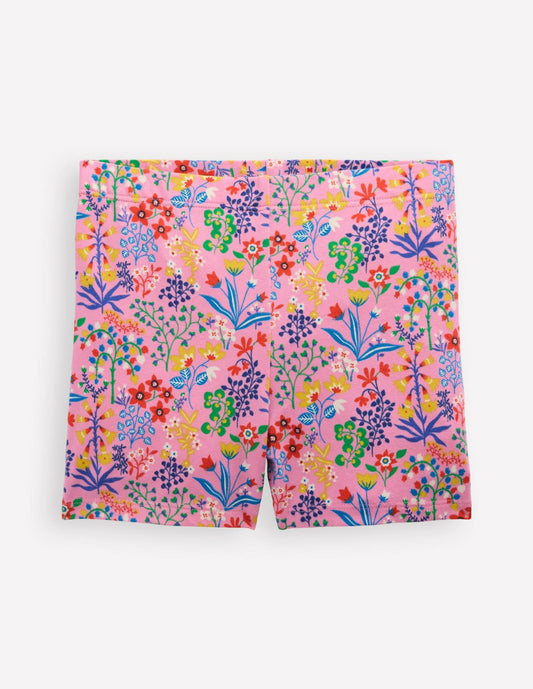 Boden Girls Cartwheel Shorts-Meadowsweet Pink Garden Floral