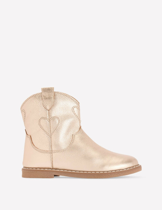 Boden Girls Western Boots-Gold
