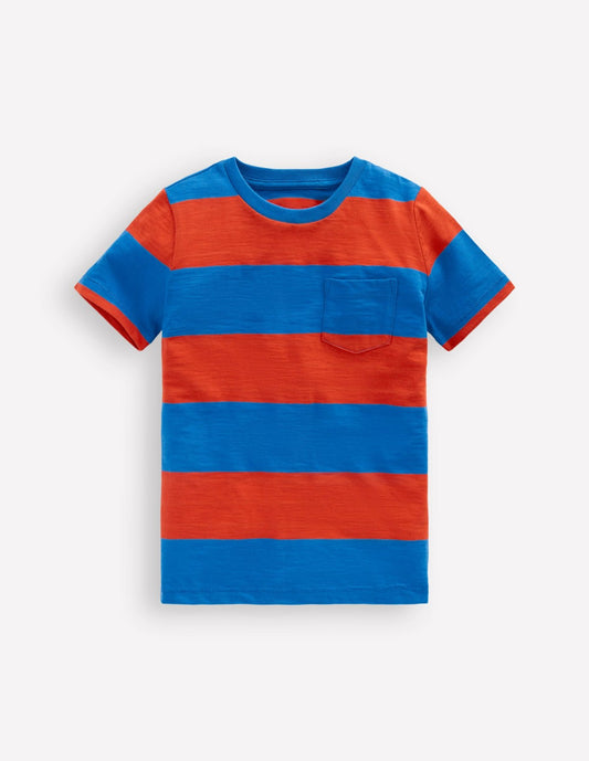 Boden Boys|Baby Everyday Short Sleeve T-Shirt-AURORA RED / DIRECTOIRE BLUE