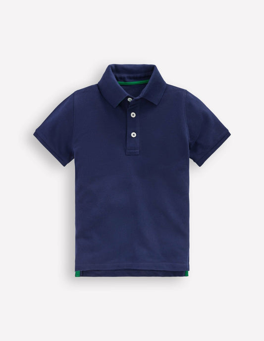 Boden Boys|Baby Piqué Polo Shirt-College Navy