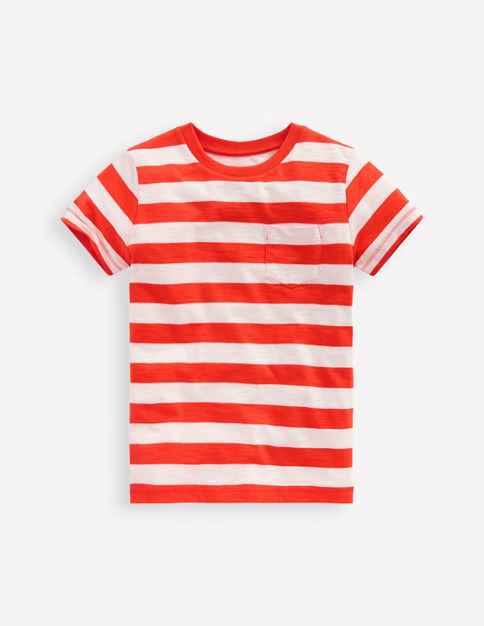Boden Boys Everyday Short Sleeve T-Shirt-Fiesta / Coconut Milk