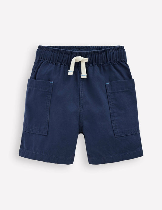 Boden Boys Cotton Pocket Shorts-Medieval Blue