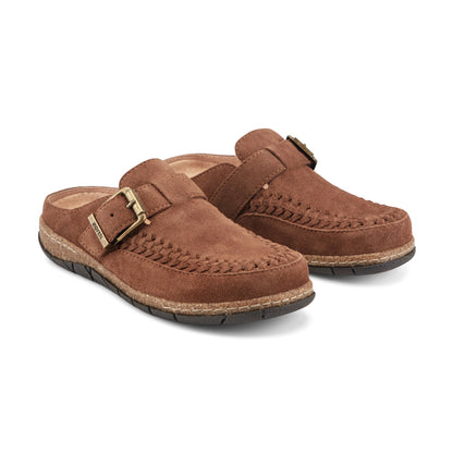 Earth Shoes Eileen Braided Suede Clogs