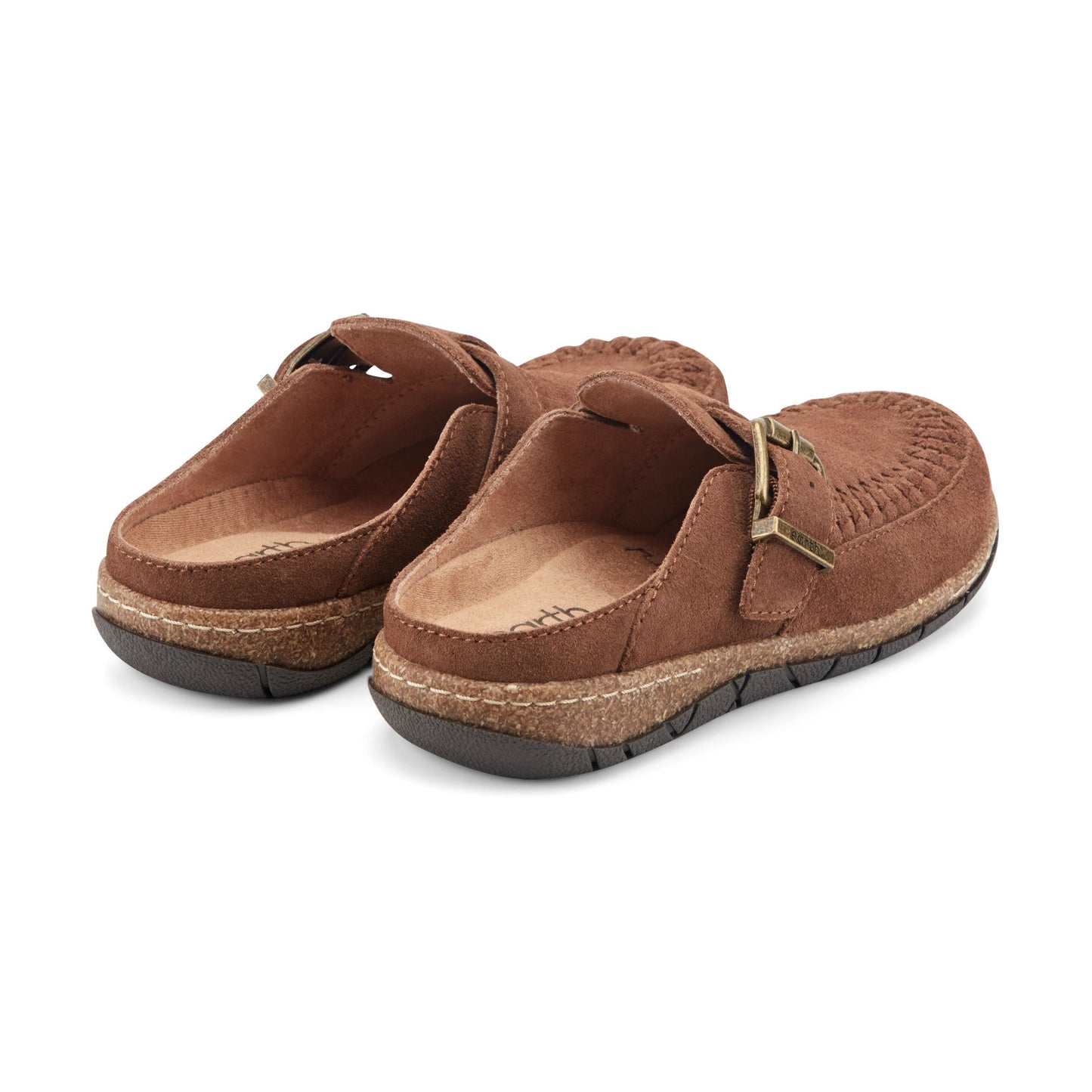 Earth Shoes Eileen Braided Suede Clogs