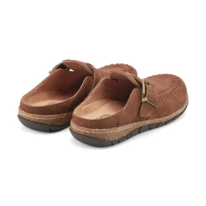 Earth Shoes Eileen Braided Suede Clogs