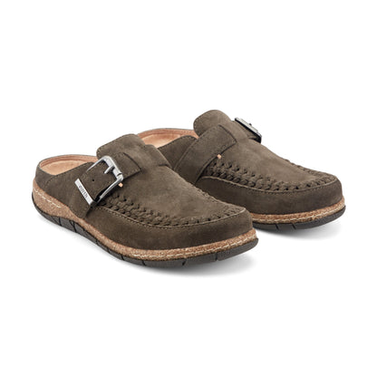 Earth Shoes Eileen Braided Suede Clogs