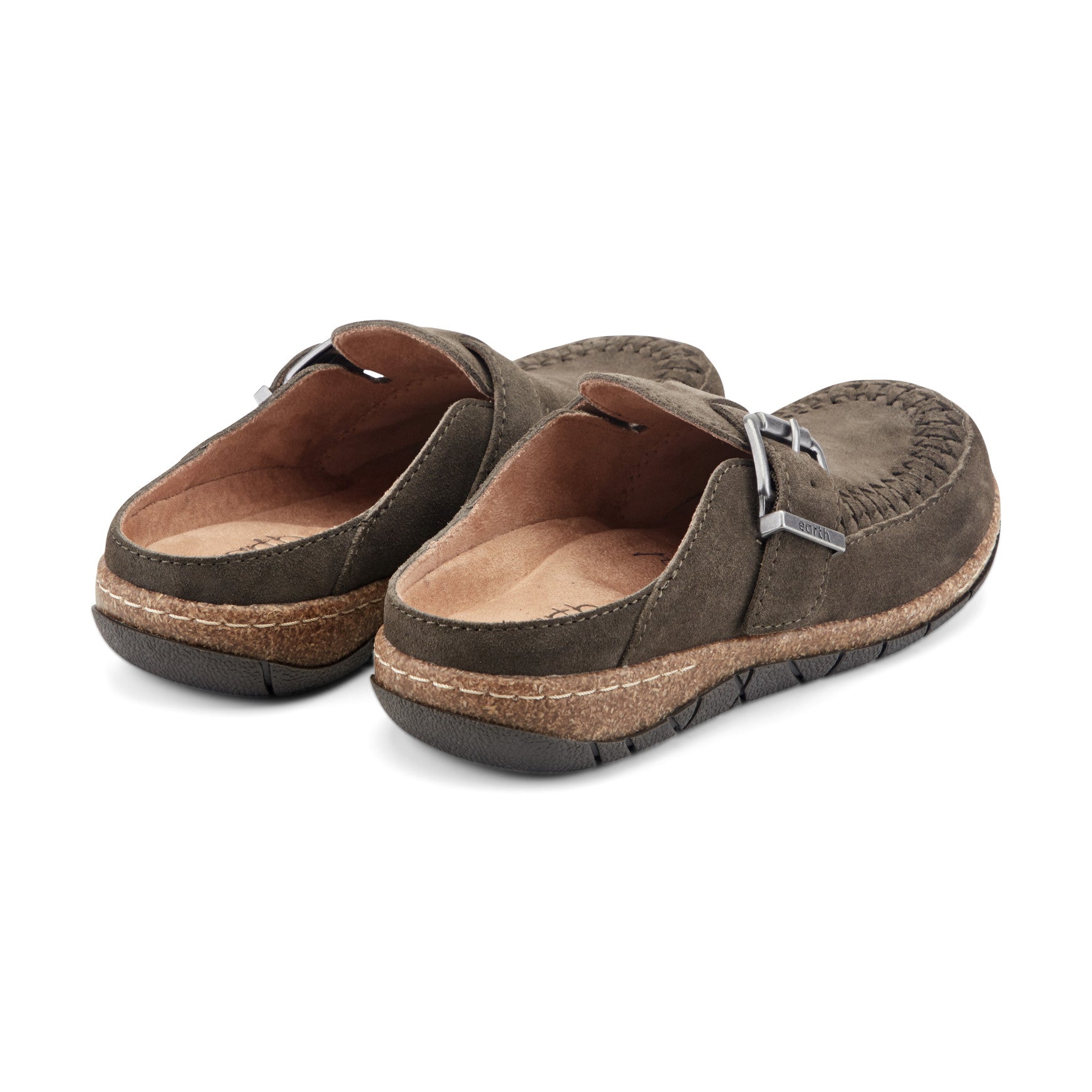 Earth Shoes Eileen Braided Suede Clogs