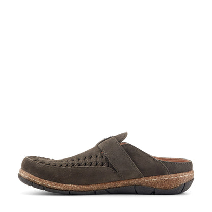 Earth Shoes Eileen Braided Suede Clogs