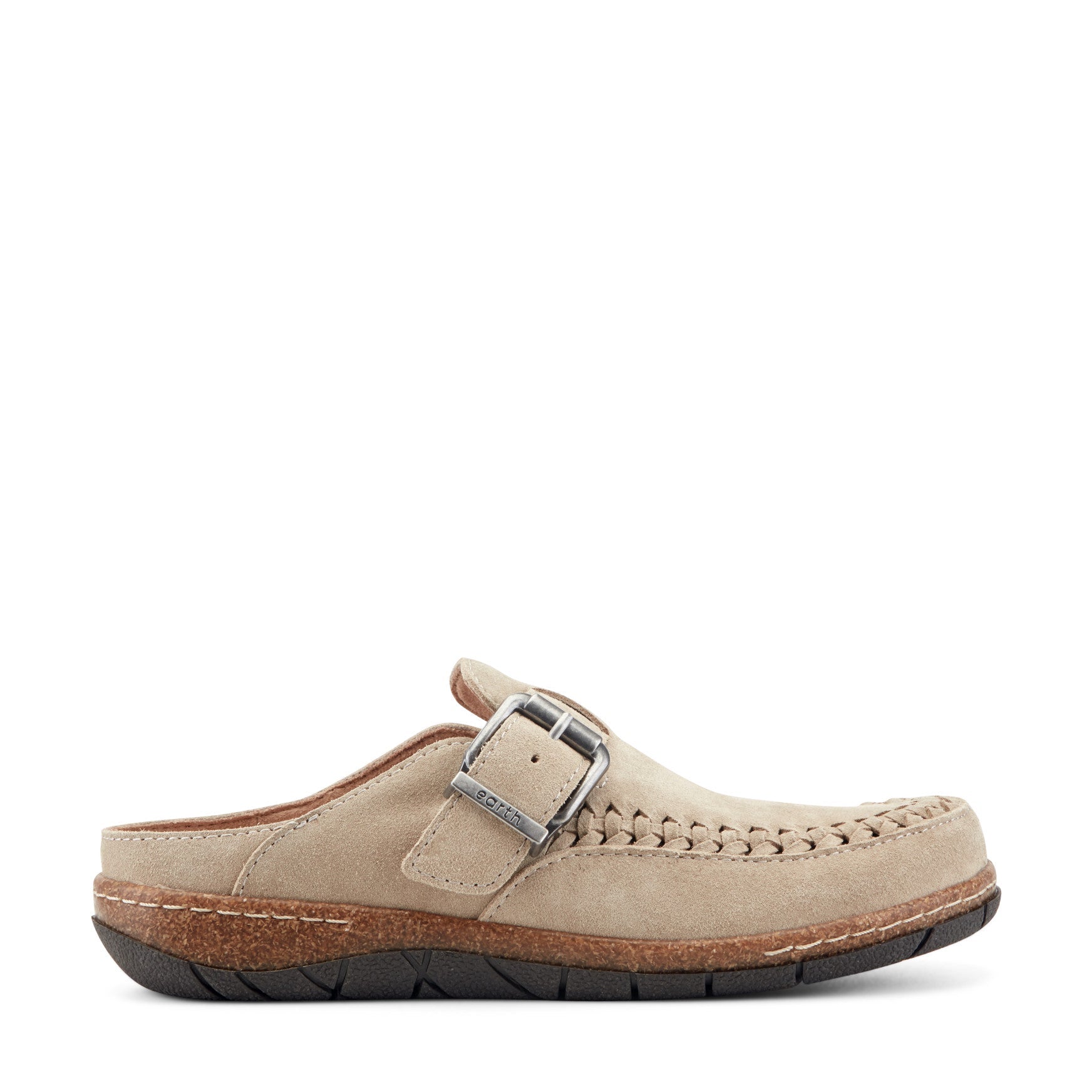 Earth Shoes Eileen Braided Suede Clogs