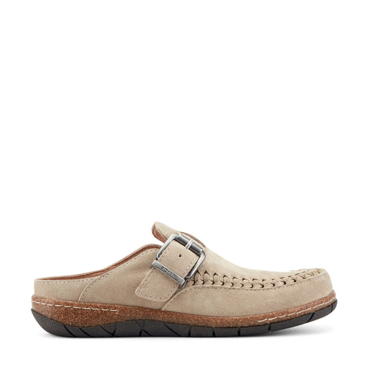 Earth Shoes Eileen Braided Suede Clogs