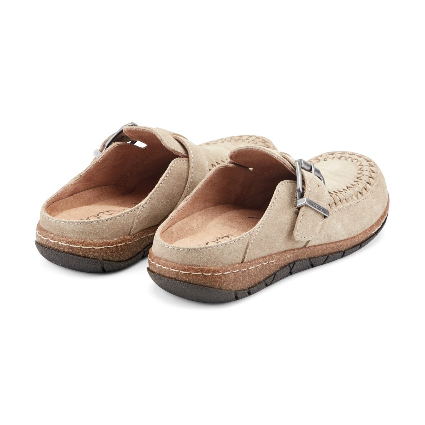 Earth Shoes Eileen Braided Suede Clogs