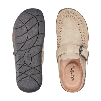 Earth Shoes Eileen Braided Suede Clogs