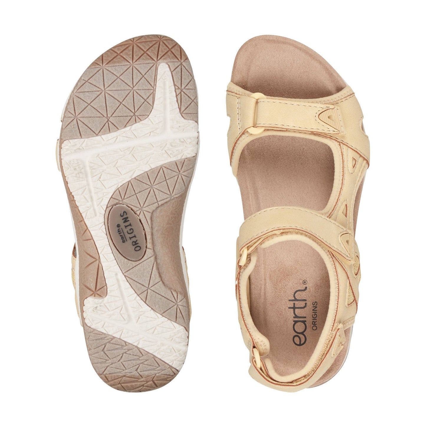 Earth Shoes Skylar Round Toe Lightweight Casual Flat Sandals