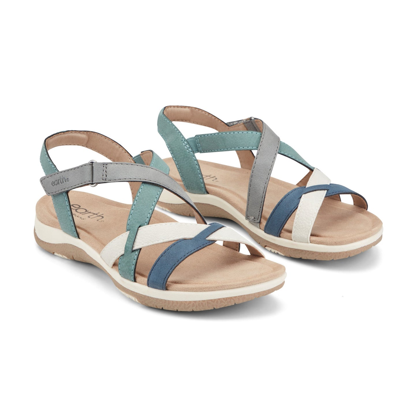 Earth Shoes Sterling Casual Strappy Round Toe Flat Sandals