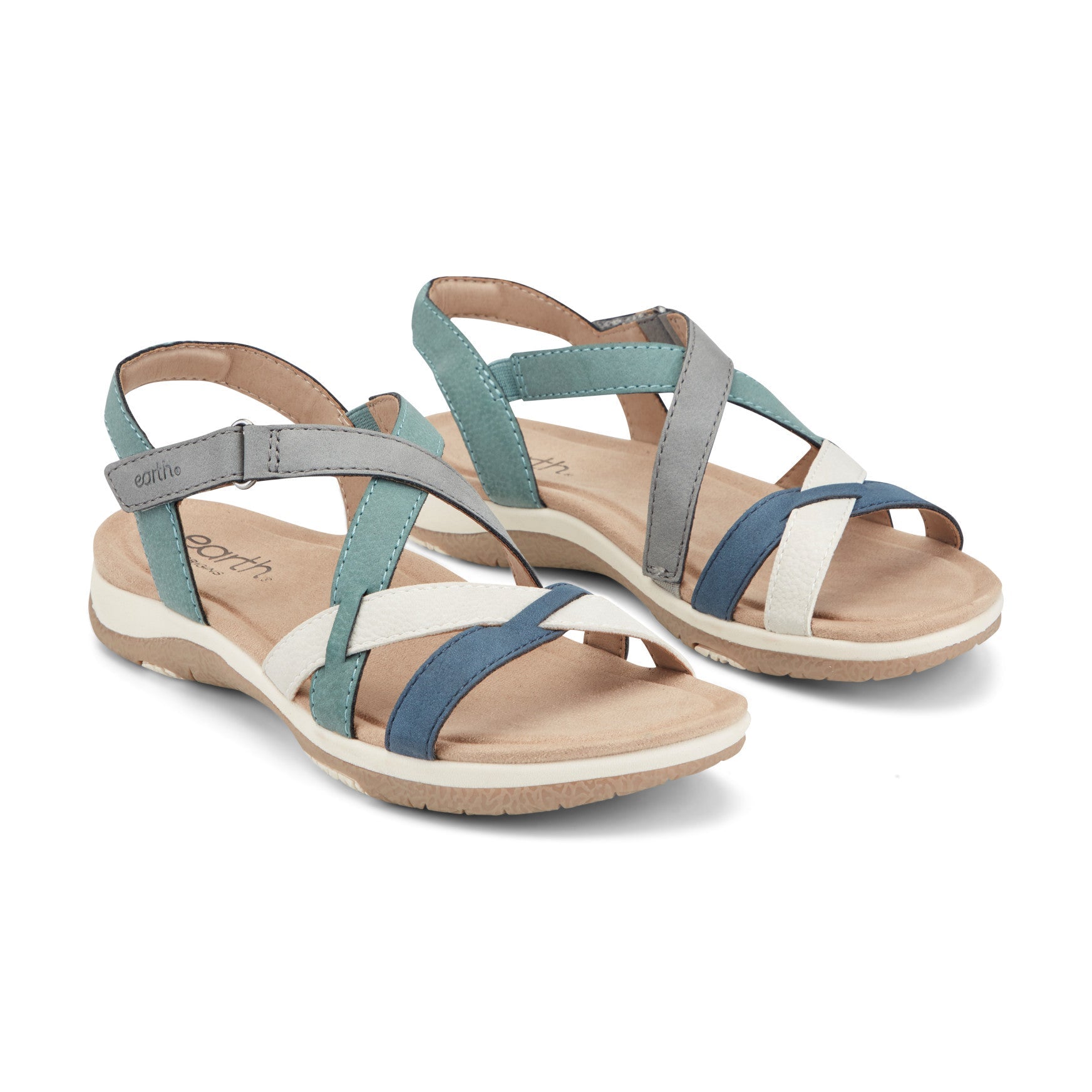 Earth Shoes Sterling Casual Strappy Round Toe Flat Sandals