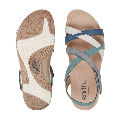 Earth Shoes Sterling Casual Strappy Round Toe Flat Sandals